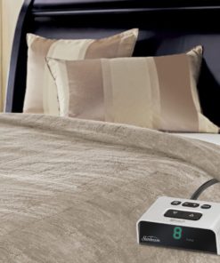 Alternative view of Sunbeam Microplush Heated Blanket Full Mushroom Bsm9Bfs-R772-16A00