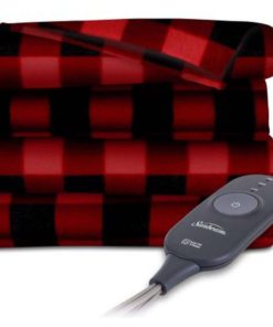 Alternative view of Sunbeam Electric Heated Fleece Throw 50" X 60" Red/Black Plaid