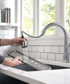 Alternative view of Delta Faucet 978-Ar-Dst Leland Single Handle Pull-Down Kitchen Faucet With Ma..