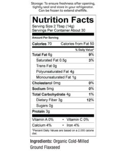 Viva Naturals - The Best Organic Ground Flax Seed 15 Oz - Proprietary Cold-Mi.. 6 182318823987 2