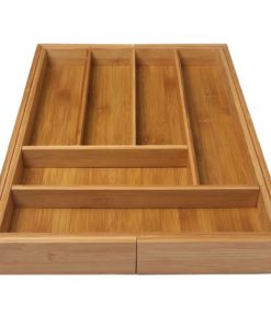 Alternative view of Ivation Large Expandable Bamboo Drawer Organizer - Adjustable Dimensions Mult..
