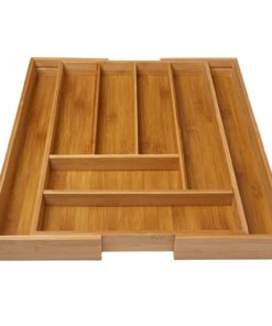 Ivation Large Expandable Bamboo Drawer Organizer - Adjustable Dimensions Mult.. 9 182318825731 2
