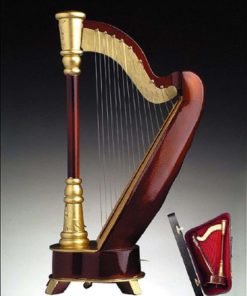 Harp 18 Note W Case Music Box Replica Musical Instrument