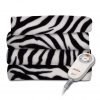 Sunbeam Fleece Heated Throw Zebra Black 12 182318828659 0