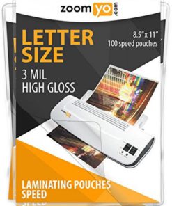 Zoomyo Speed Laminating Sheets Letter Size 9 Inchx 11.5 Inch Mil High Gloss -..