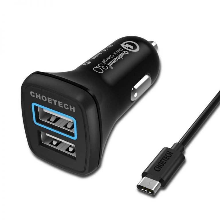 Quick Charge 3.0 Usb Type C Car Charger Choetech 30W Dual Usb Car Charger Wit..