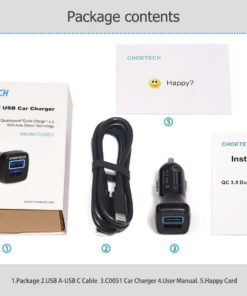 Quick Charge 3.0 Usb Type C Car Charger Choetech 30W Dual Usb Car Charger Wit.. 31 182318830123 7 1
