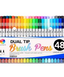 Smart Color Art - Dual Tip Brush Pens With Fineliner Tip Art Marker (48 Uniqu.. 27 182318831066 0