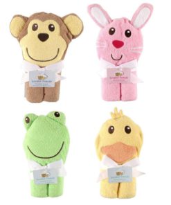 Alternative view of Luvable Friends Animal Face Hooded Woven Terry Baby Towel Duck