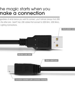 Gearit 2-Pack Usb 2.0 Type A To Mini-B Cable (1 Foot / 0.3 Meters) Hi-Speed M.. 6 182318832439 1