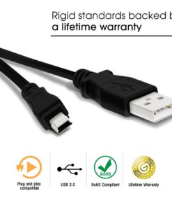 Gearit 2-Pack Usb 2.0 Type A To Mini-B Cable (1 Foot / 0.3 Meters) Hi-Speed M.. 7 182318832439 2