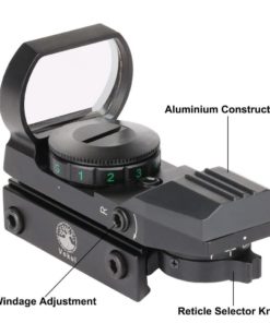 Alternative view of Vokul Tactical 4 Reticle Red Dot Open Reflex Sight With Weaver-Picatinny Rail..