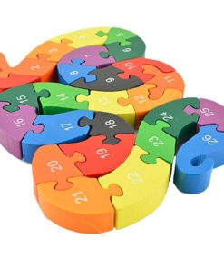 Dd Wooden Jigsaw Puzzles Winding Snake Toys Letter & Numbers Puzzles Educatio.. 7 182318838123 2