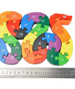 Dd Wooden Jigsaw Puzzles Winding Snake Toys Letter & Numbers Puzzles Educatio.. 9 182318838123 4