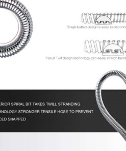 Sr Sun Rise Flexible 304 Stainless Steel Handheld Shower Head Hose Extra Long.. 22 182318844202 1 1