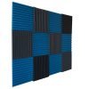 12 Pack- Ice Blue/Charcoal Acoustic Panels Studio Foam Wedges 1" X 12" X 12" 6 182318850874 0