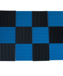 12 Pack- Ice Blue/Charcoal Acoustic Panels Studio Foam Wedges 1" X 12" X 12" 5 182318850874 1