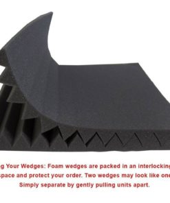 12 Pack- Ice Blue/Charcoal Acoustic Panels Studio Foam Wedges 1" X 12" X 12" 7 182318850874 3