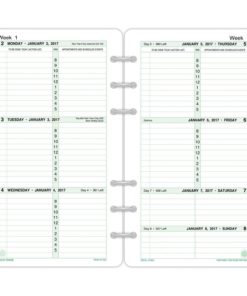 Day-Timer Weekly Planner Refill 2017 Two Page Per Week Loose Leaf 3-3/4 X 6-3.. 8 182318851555 2