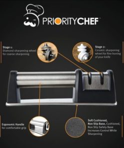 Alternative view of Prioritychef Knife Sharpener For Straight And Serrated Knives 2 Stage Diamond..
