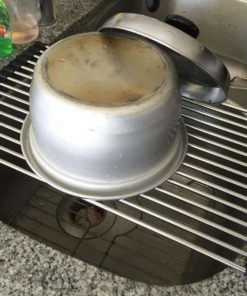 Roll-Up Drying Rack Stainless Steel Foldable Over Sink Rack Black 17.7''(L)X1.. 15 182318855452 0 1