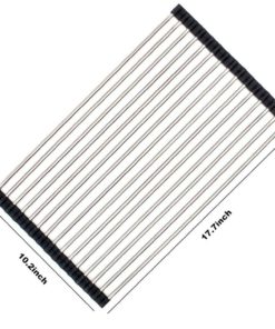 Roll-Up Drying Rack Stainless Steel Foldable Over Sink Rack Black 17.7''(L)X1.. 16 182318855452 1 1