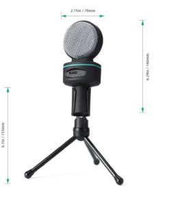 Aukey Condenser Microphone With Stand And Volume Control Broadcasting Recordi.. 13 182318858182 5