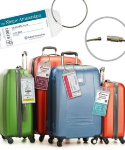 Cruise Tag Caddy 8 Pack Clear Luggage Holders Zip Seal & Steel Loops Thick Pvc 7 182321175063 2