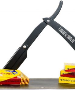 Straight Razor - Shaving Kit 100 Shark Razor Blades Single For Straight Edge .. 17 182321177918 8