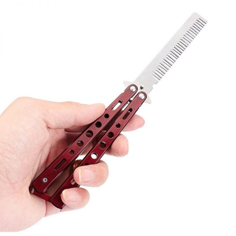 Home Kitty Folding Butterfly Knife Trainer No Offensive Blade Comb