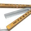 Icetek Sports Golden Metal Practice Balisong Butterfly Comb Trainer
