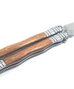 Icetek Sports Practice Balisong Butterfly Knife Trainer With Wooden Handle Ho.. 7 182321184817 1