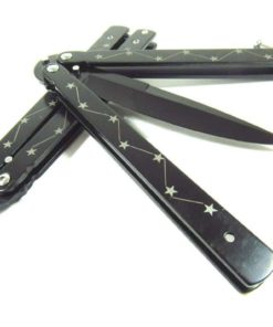 Alternative view of Icetek Sports Metal Practice Balisong Butterfly Stars Smooth Flipper Knife Tr..