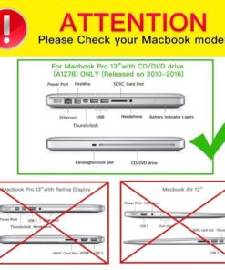 Ibenzer Macbook Pro 13" With Cd-Rom Plastic Hard Case Keyboard Cover (Serenit.. 8 182321205548 2