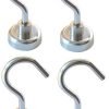 Super Strong 44 Pound Magnetic Hooks Set! 4 Pack With New And Improved Larger.. 2 182321211869 0
