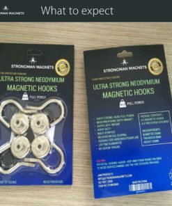 Super Strong 44 Pound Magnetic Hooks Set! 4 Pack With New And Improved Larger.. 14 182321211869 5