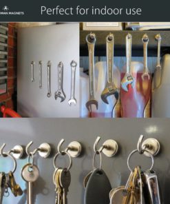 Super Strong 44 Pound Magnetic Hooks Set! 4 Pack With New And Improved Larger.. 15 182321211869 6