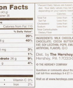 Hershey's Milk Chocolate Bar 1.55 Ounce (Pack Of 36) 1.55 Ounce (Pack Of 36) 20 182321218033 9