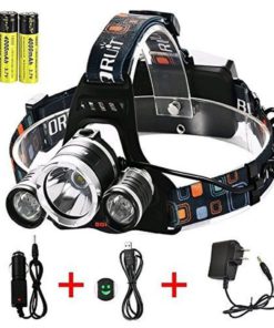 Alternative view of Boruit Rj-5000 Led Headlamp Headlight 6000Lm 3 X Cree Xm-L L2 Lampe Frontale ..