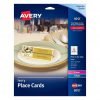 Avery Ivory Place Cards Laser/Inkjet Printers 1-7/16"X3-3/4" Pack Of 150 (5012) 36 182321269838 0