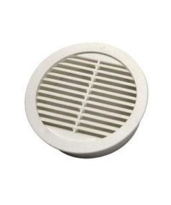3 in. Resin Circular Mini Wall Louver Soffit Vent in White (4-Pack)