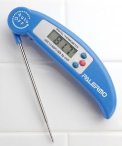 Instant Read Digital Meat Thermometer - Ultra Fast Electronic BBQ and Kitchen Food Thermometer with long probe for Cooking, Grill, Smoker, Candy - Battery Included Blue - $14.95