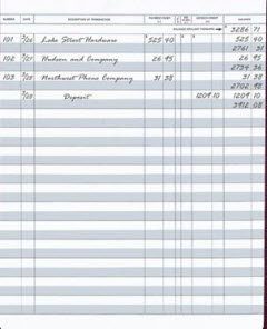 Alternative view of EGP Check Registers for Deskbook Checks, Size: 6 3/8 x 8 1/4, 5 registers