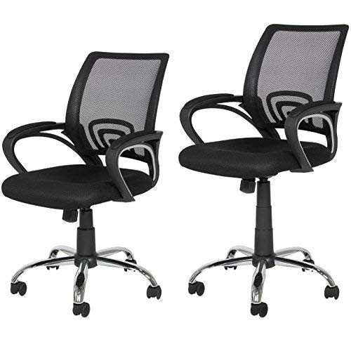 Best Choice Products Ergonomic Computer Home Office Chair w/Mesh Design (Black w Chrome Legs) - $59.95