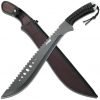 Jungle Master JM-031B Machete, Black Reverse Serrated Blade, Black Cord-Wrapped Handle, 21-Inch Overall - $23.95
