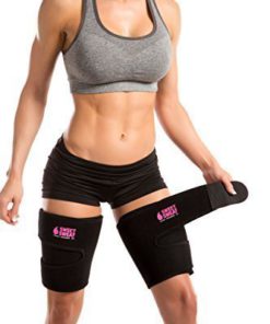 Sports Research Sweet Sweat Thigh Trimmers for Men & Women ~ Increases Heat and Sweat Production to The Thigh Area ~ Includes Mesh Carrying Bag Pink Med: 29" L x 8" W 9 41ZVP4p2BMBL