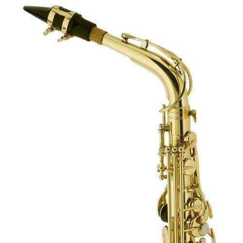 Mendini by Cecilio MAS-L+92D+PB Gold Lacquer E Flat Alto Saxophone with Tuner, Case, Mouthpiece, 10 Reeds and More - $268.00