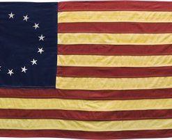 Tea Stain Aged Betsy Ross Colonial American Flag Stars Stripes Country Patriotic Primitive Décor