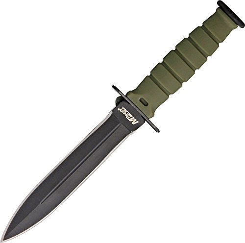 MTech USA MT-632 Series Fixed Blade Tactical Neck Knife, 6-Inch Overall Green Handle Double-Edge Blade - $10.95