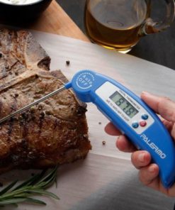 Instant Read Digital Meat Thermometer - Ultra Fast Electronic BBQ and Kitchen Food Thermometer with long probe for Cooking, Grill, Smoker, Candy - Battery Included Blue 11 512BgAlbm3wL